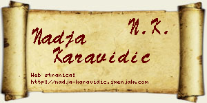 Nadja Karavidić vizit kartica